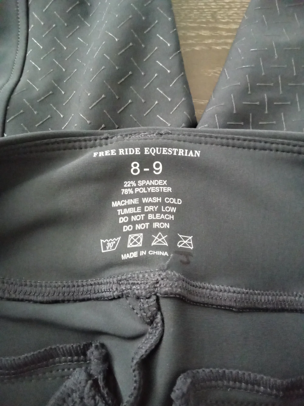 NWT Free Ride Equestrian Kids Full Seat Riding Breeches Black Size 8-9